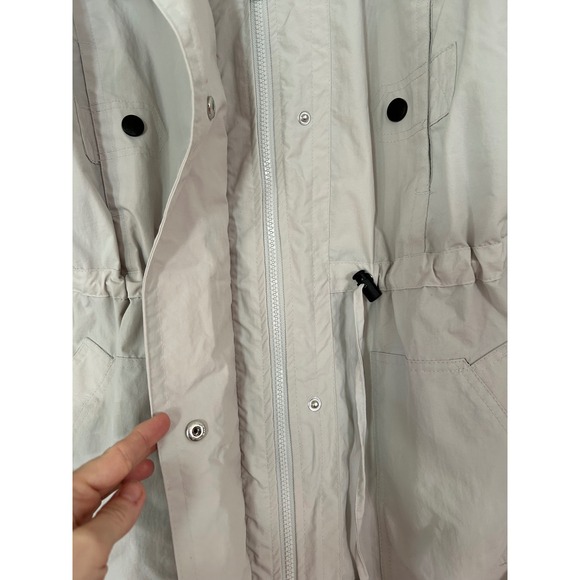 Vintage Tudor Court Beige Hooded Anorak Parka Jacket Womens Medium Adjustable‎ - Picture 2 of 6